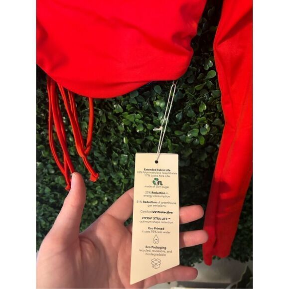 We are HAH Hot as Hell Keep It Up Swim Top Sz Small Red NWT - Picture 3 of 7